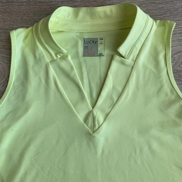 Lucky in love sleeveless v-neck top - Picture 3 of 6